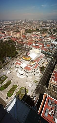 Póster con vista de alto ángulo del Palacio de Bellas Artes México, D.F. (24 x 12)