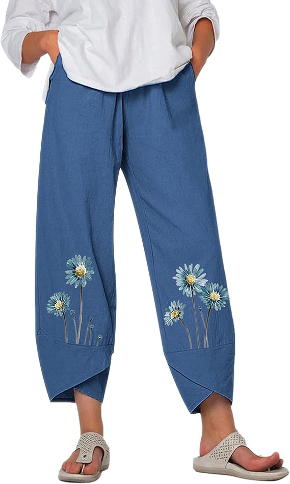 Tulip Hem Pants with Pockets at Amazon 