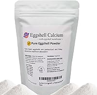 Pure USA Eggshell Calcium Powder for Dogs & Cats - 8oz Finely Ground Supplement for Strong Bones, Teeth & Heart