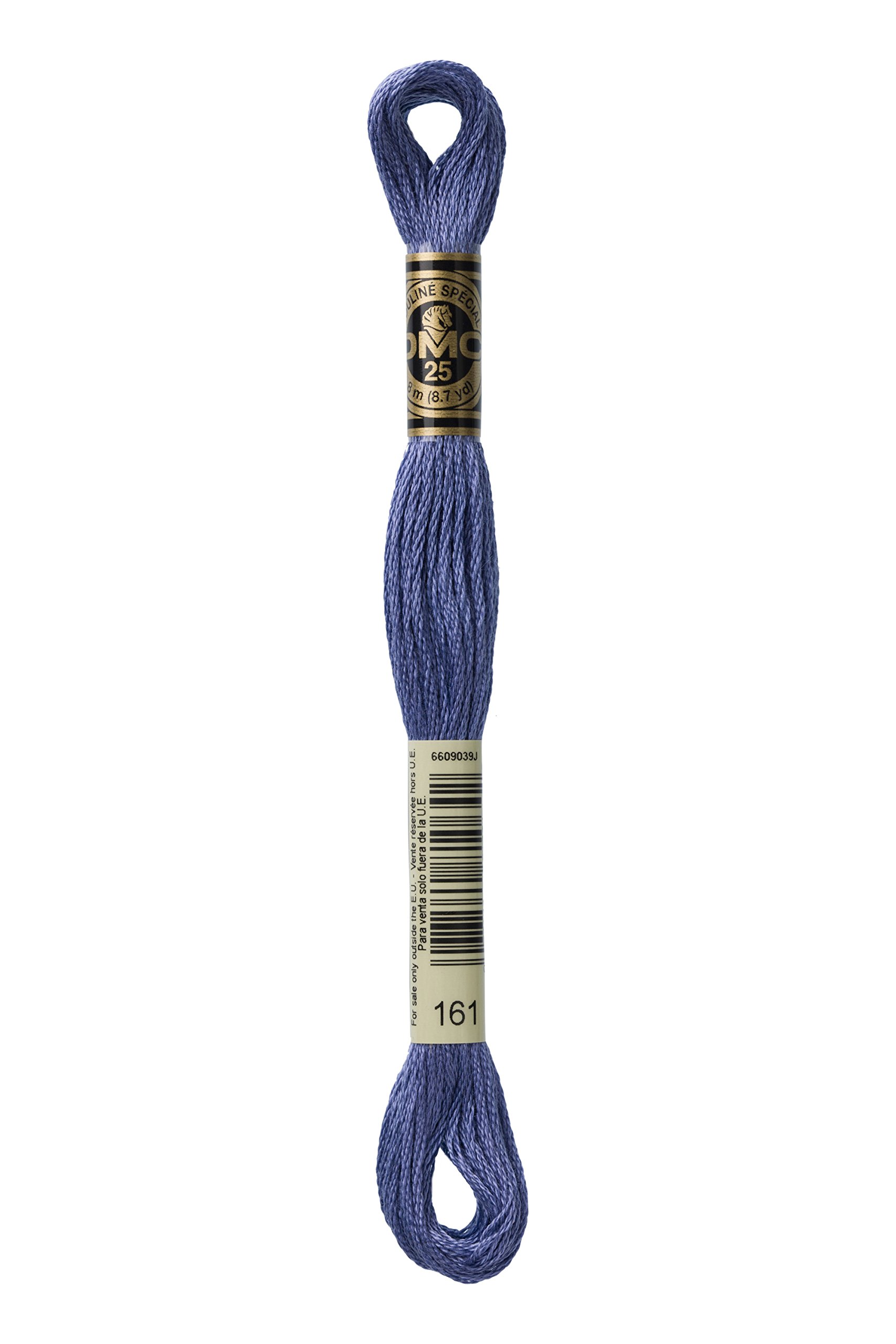 DMC 117-161 Mouline Stranded Cotton Six Strand Embroidery Floss Thread, Grey Blue, 8.7-Yard