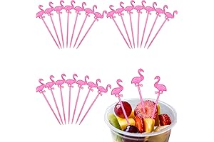 300 Pieces Plastic Flamingo Cocktail Picks