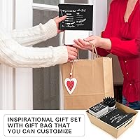 Vista 5 de Seajan Regalos inspiradores a granel, 50 bolígrafos inspiradores, 50 bloc de notas motivacionales, 50 bolsas de maquillaje para mujeres y hombres