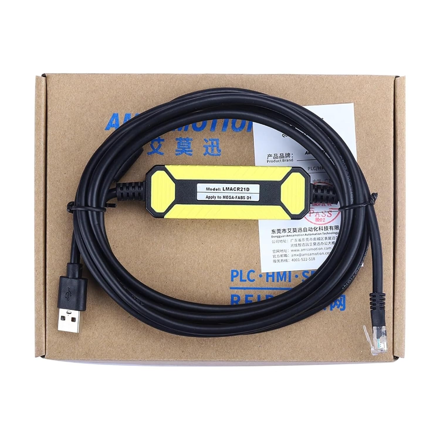 LMACR21D for MEGA-FABS Servo Driver Debugging Cable USB RS232 Data Communication Line RJ45 Port