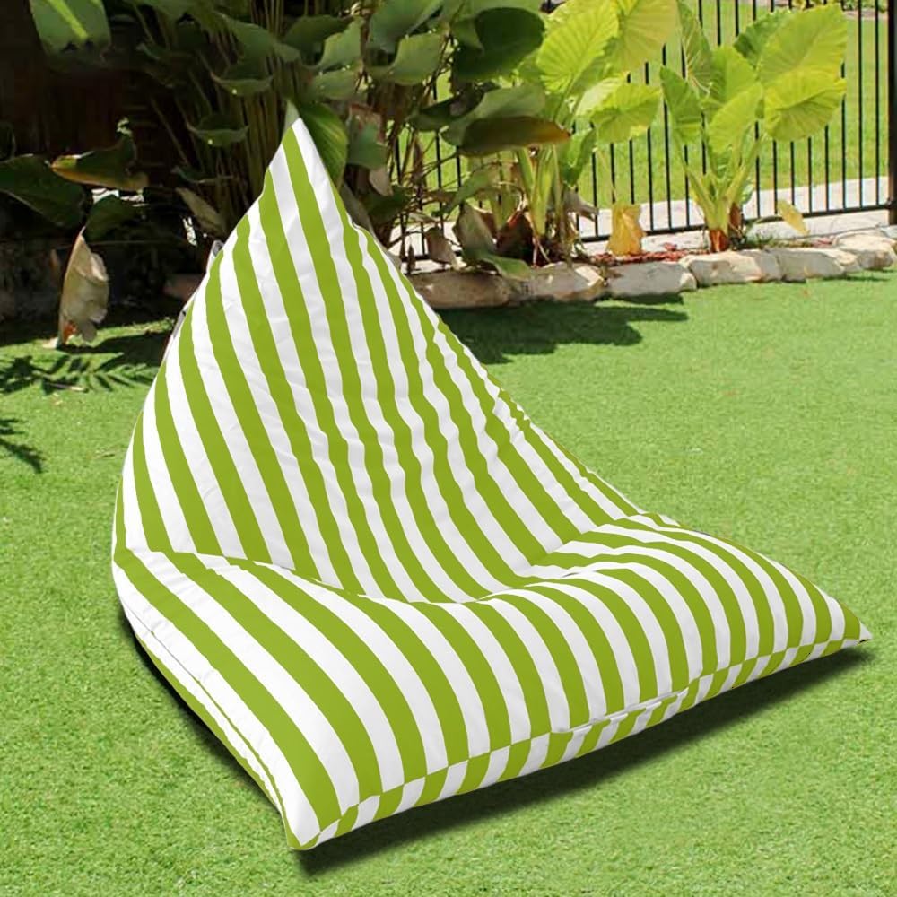 Waterproof Bean Bag（No Fillers）,Outdoor Bag Cover, Chair, Sofa,Garden Beach Swimming Pool Floating Beanbag Pouf Oxford Kids Adults(Khaki)