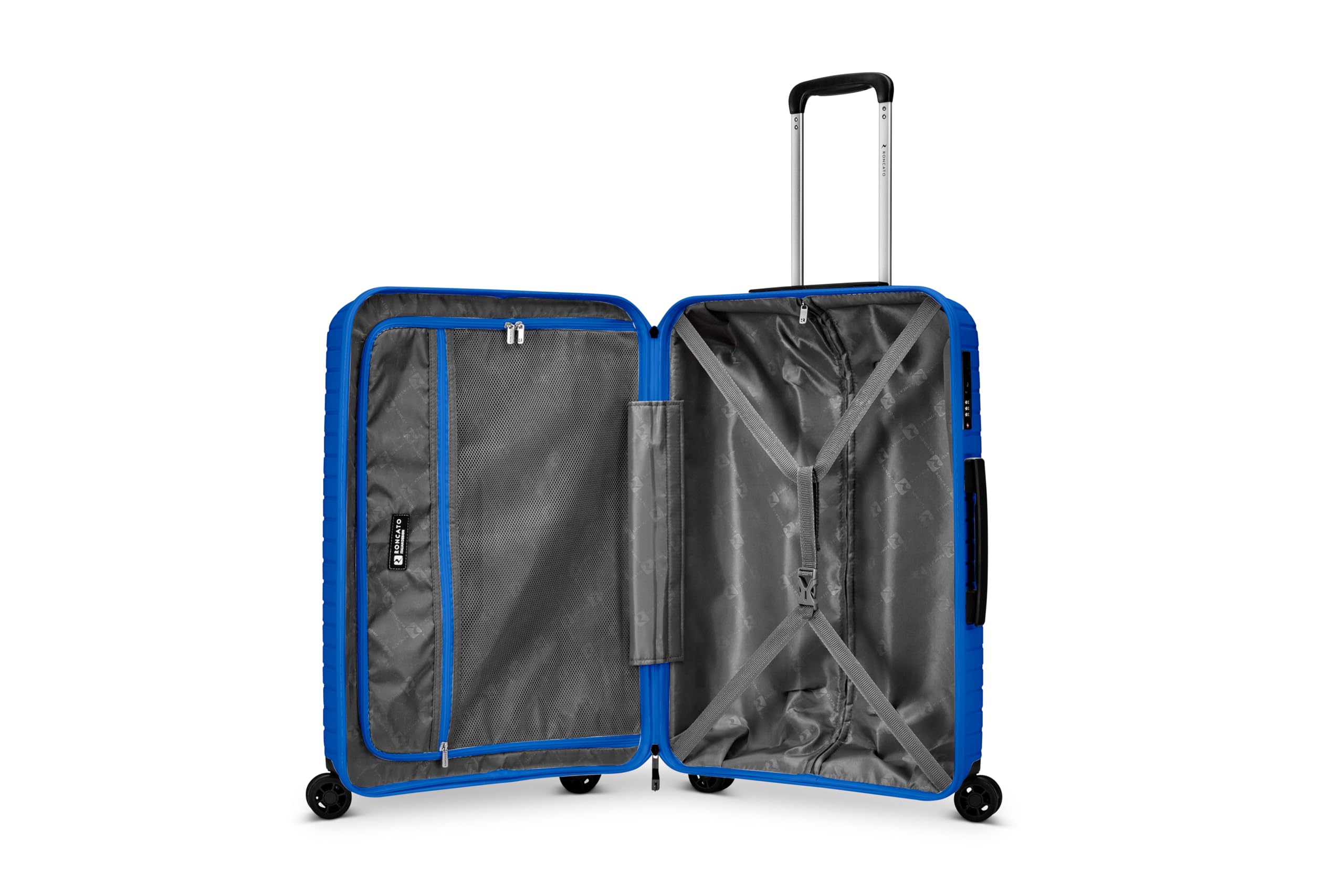 Ciak Roncato R Roncato Hexa Trolley MEDIO 67cm-4R Polipropilene ultra leggero (BLU ROYAL)