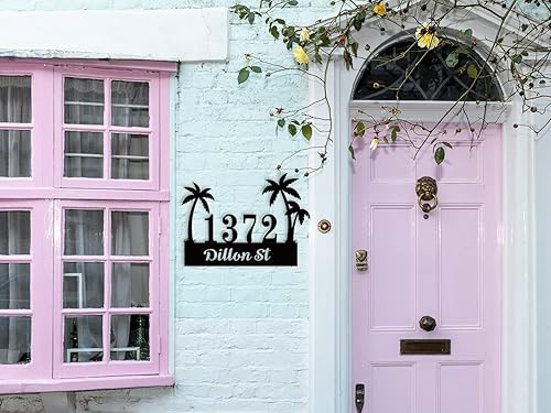 Vista 63 de Custom House Number Address Sign Personalized Metal Address Plaque Personalized Metal Sign Personalized Metal Outdoor Address Name Sign Outdoor Sign