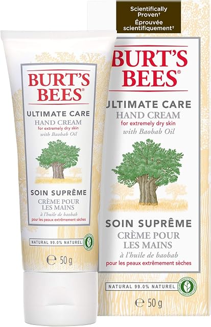 Burt's Bees Natural Ultimate Care Moisturising Hand Cream Tube, 50 g (Packaging may vary)