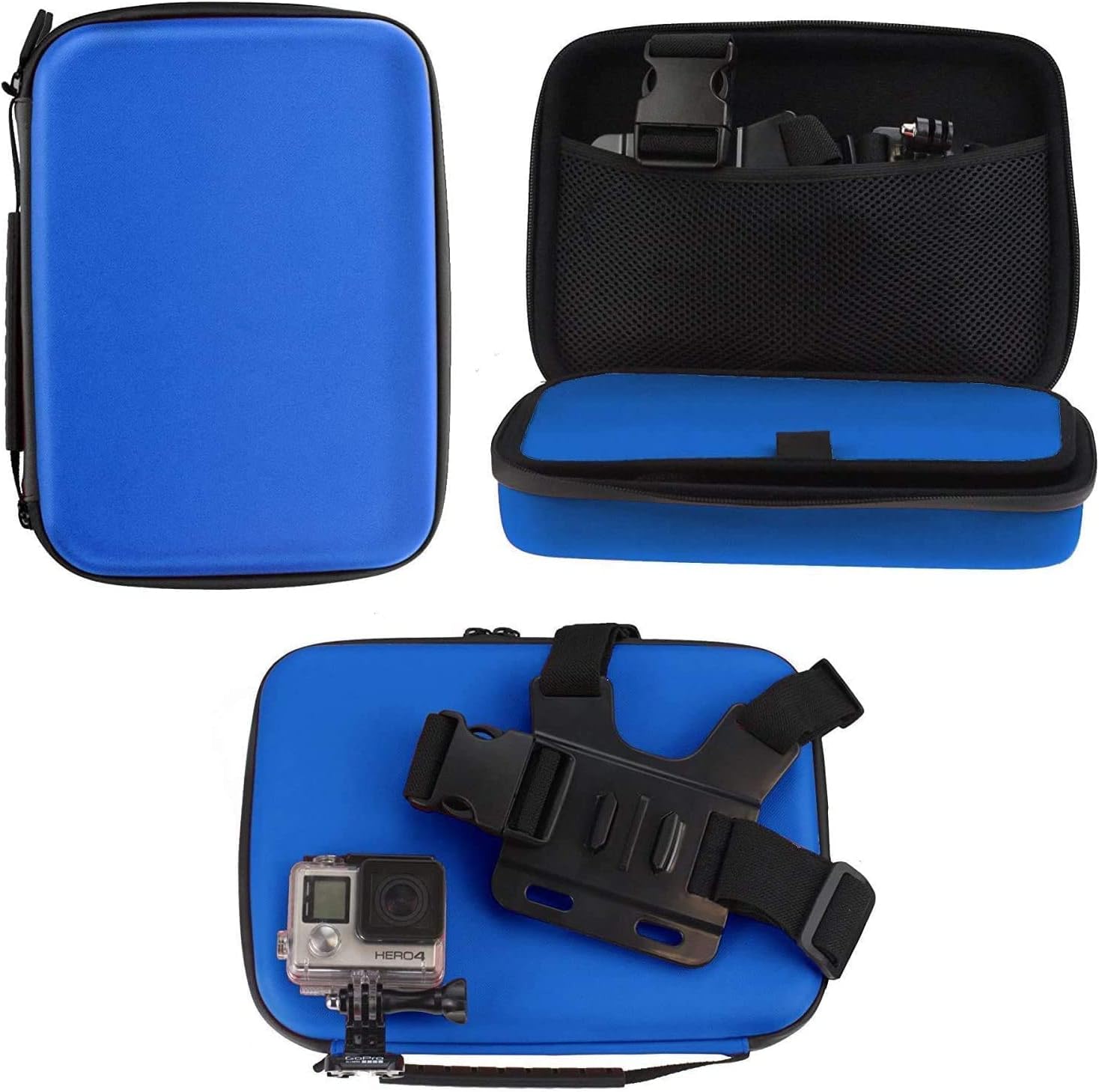 Navitech 8 in 1 Action Camera Accessory Combo Kit with Blue Case - Compatible with DragonTouch Vista 5 Action Camera image 2