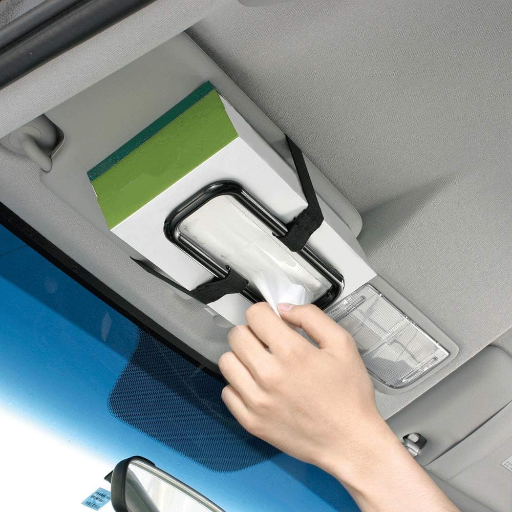 Amazon ナポレックス 車用 ティッシュカバー ホルダー サンバイザー ヘッドレスト兼用 純正感覚 ブラック 面ファスナーとゴムバンドで簡単取付 Napolex Jk 108 車 バイク 車 バイク