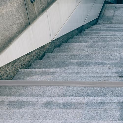 Miniatura 7 de DOITOOL Autoadhesivo para escaleras, borde de PVC antideslizante, protector de escalera impermeable cortable para escaleras, nariz de escalera para