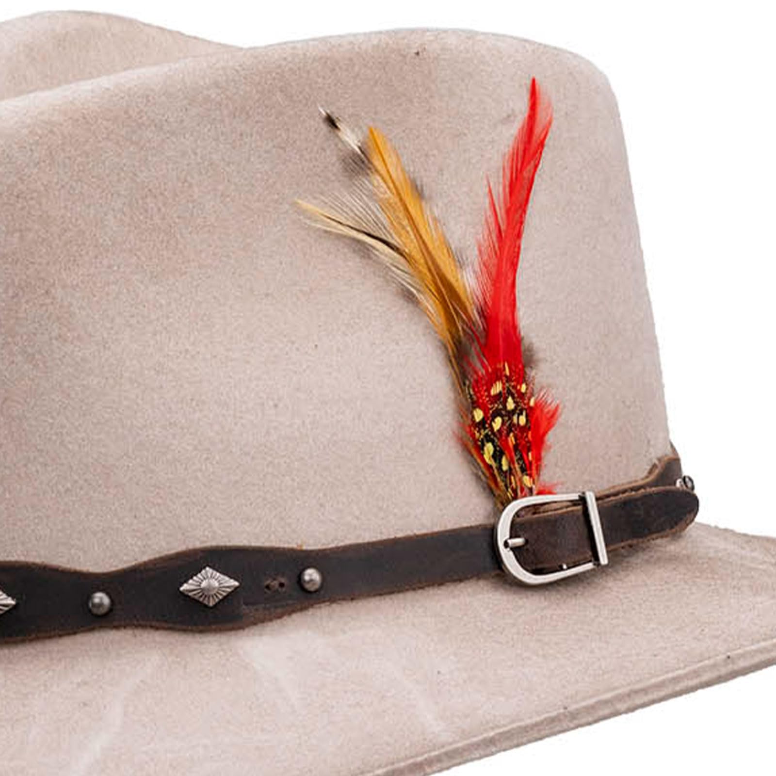 Outback Trading Unisex Troubadour Durable UPF 50 Sun Protection Outdoor Classic Western Cowboy Wool Felt Hat w/Sateen Lining, Silverbelly, 7 1/4