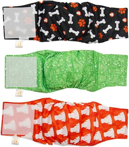 Pañales lavables y reutilizables para perros machos, materiales duraderos, lavables a máquina, almohadillas para cachorros para orina de perros