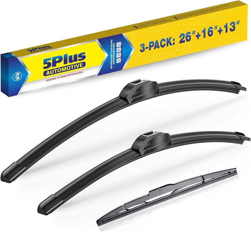 Palhetas do limpador de para-brisa 5 PLUS para Honda CRV 2012 a 2016 – Conjunto com 3 unidades