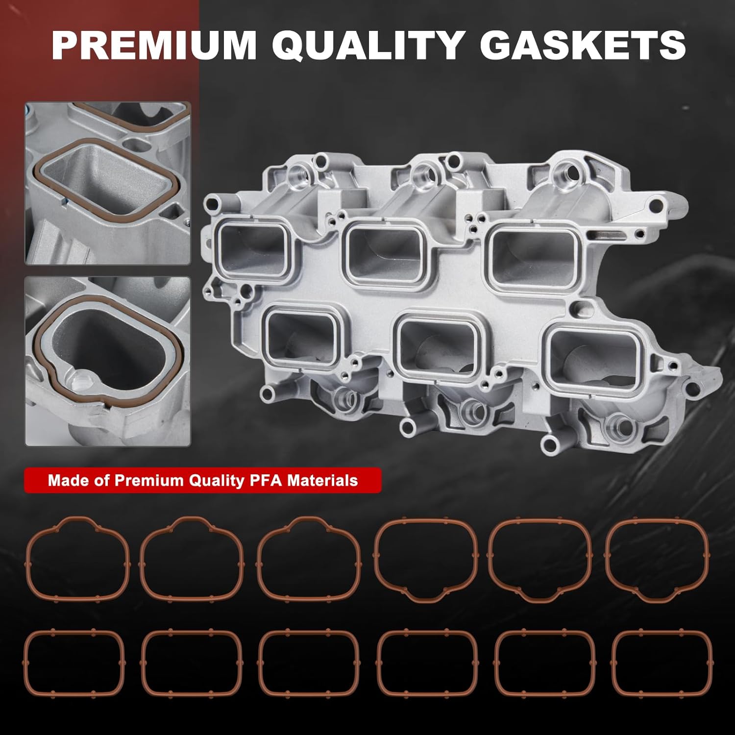 Upgraded Full Aluminum Engine Lower Intake Manifold with Gasket Compatible with 2011-2018 Jeep Grand Cherokee Wrangler | Dodge Journey Grand Caravan 3.6L V6 Replaces # 5184199AF