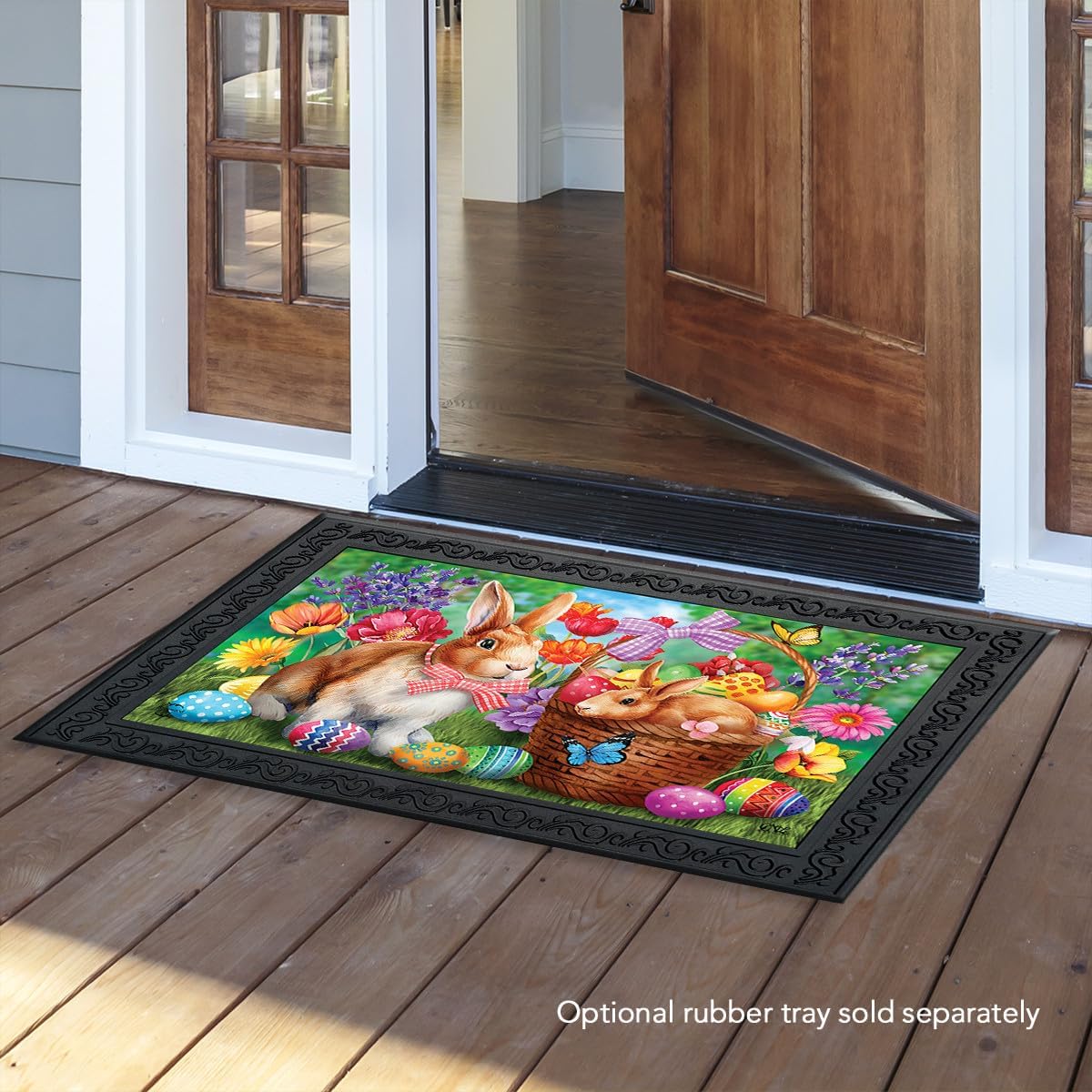 Briarwood Lane Bunnies and Basket Easter Doormat