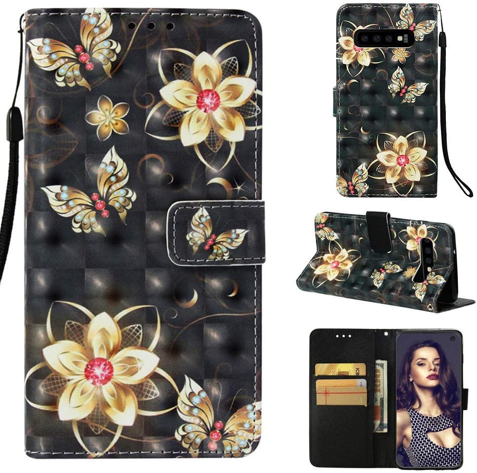 SAVYOU Galaxy S10 Plus Cover Card Wallet Flip PU Leather Case Holder Slot Pockets with Magnetic Closure Slim Stand Folio Book Case for Samsung Galaxy S10 Plus 2019