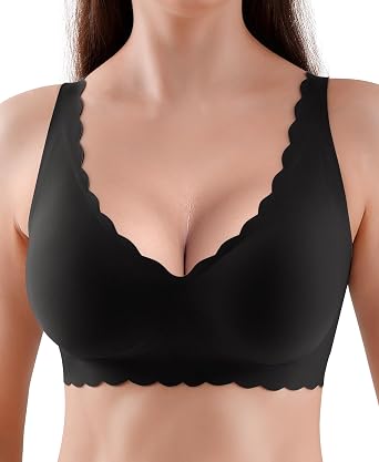 Bras for Women Seamless Non Wired Soft Bras Push Up Bra Padded Wireless Bra T Shirt Sleep Bralettes Comfortable Support Full Coverage