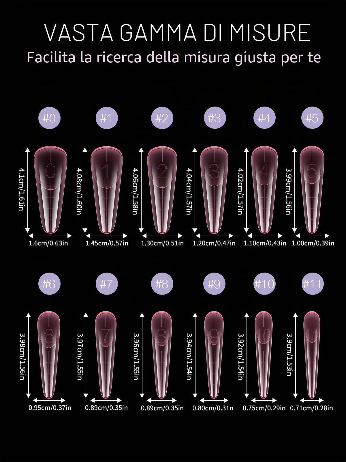 TOROKOM 120 Forme Duali per Gel Poly - Stampini Rosa per Ricostruzione con Gel Estensore - Ideale per Nail Art, Salon e DIY