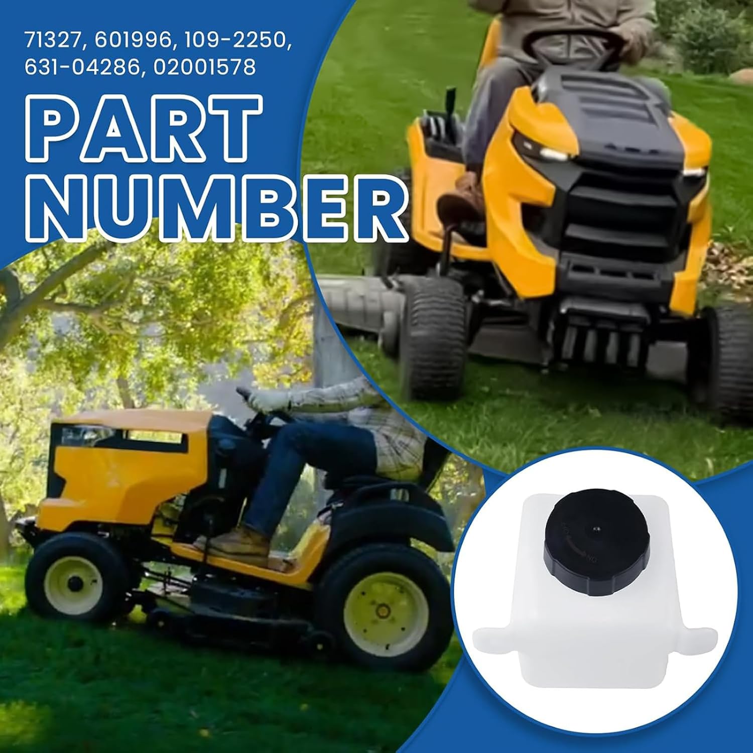 Replacement Hydraulic Fluid Tank 700ml for Mower, Expansion Reservoir for Small Engine Hydraulic, Oil Container