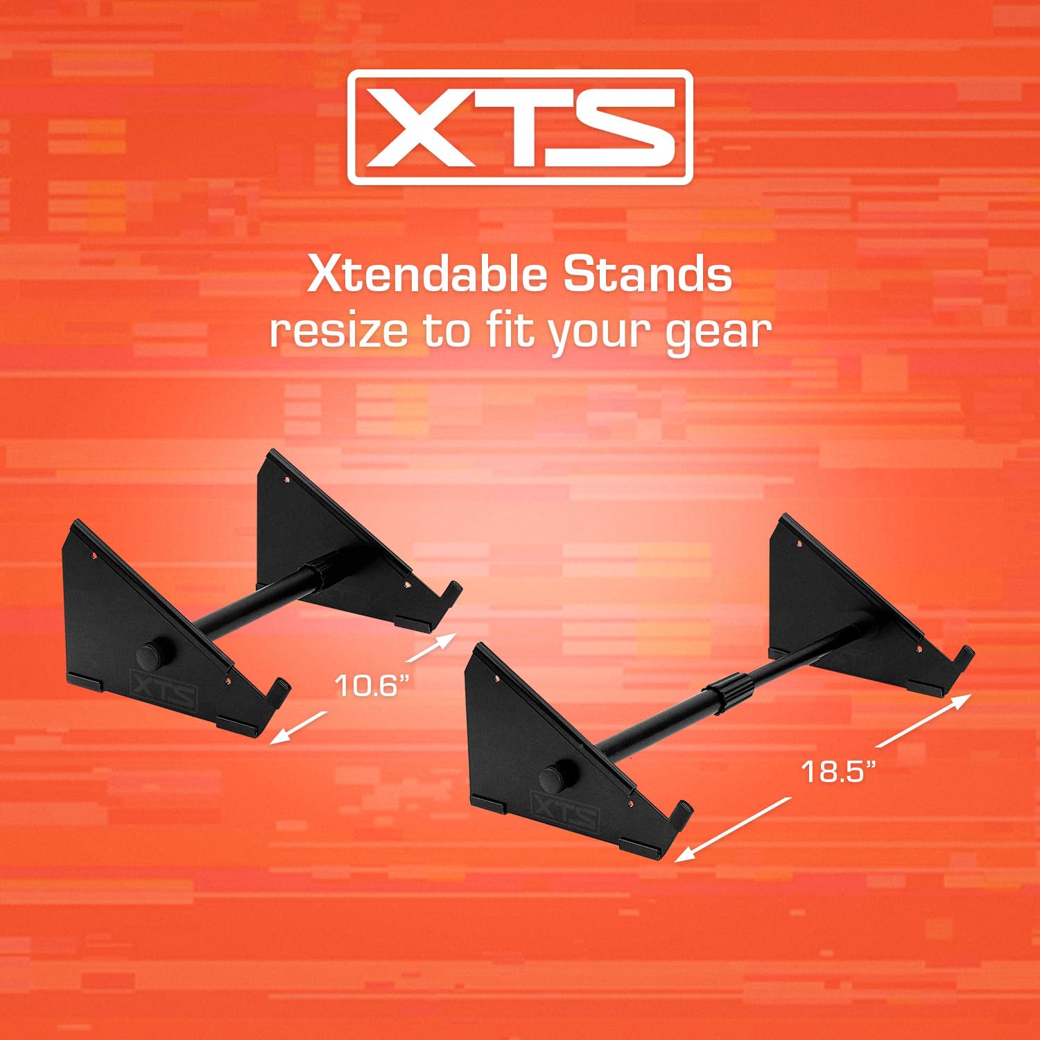 XTS Stand Large, Stand (support de bureau stable et portable, pour pédales, synthés, processeurs d'effets et autres, avec largeur réglable de 26,67 à 46,36 cm, angle d'inclinaison de 30 degrés)