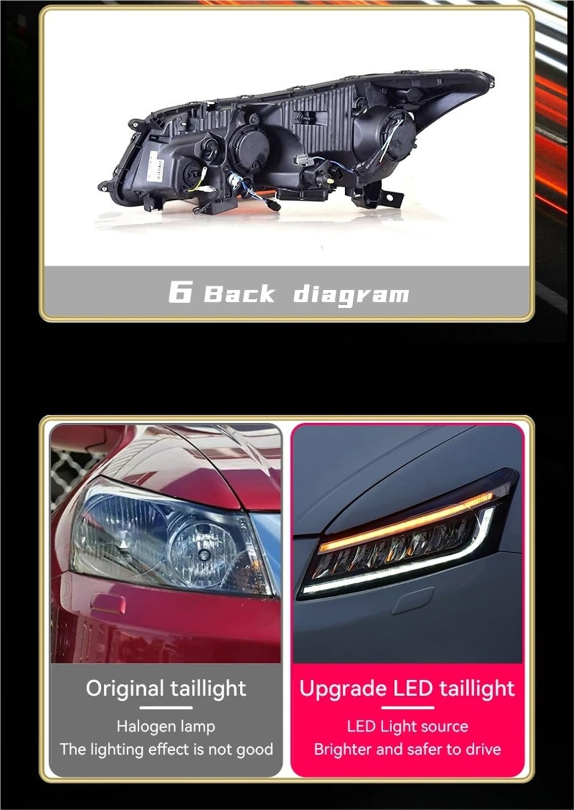 Gruppo Faro per Auto Accord G8 2008-2013, Ricambio per Auto, Gruppo Faro DRL, luci di direzione dinamiche, fari Anteriori
