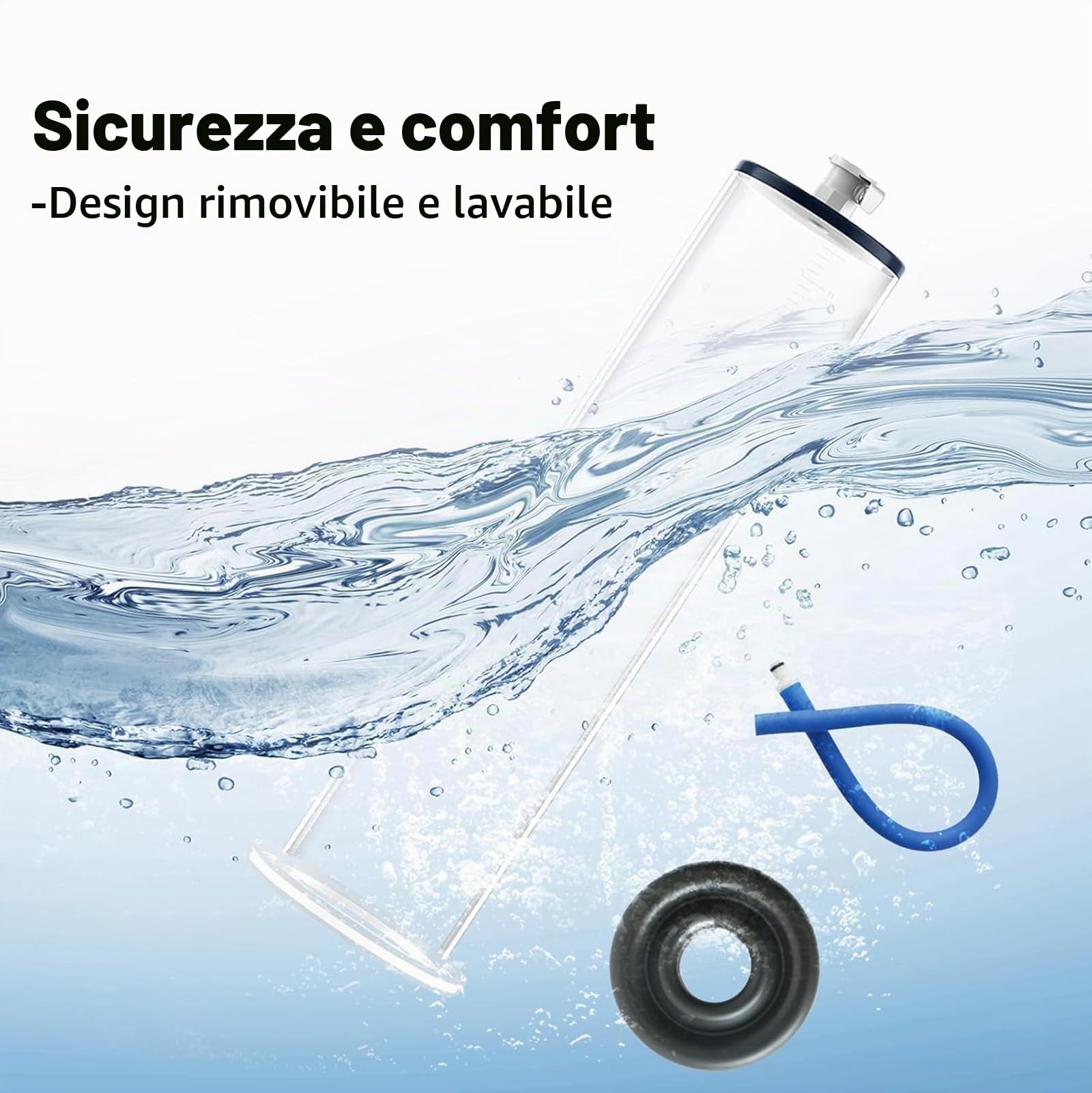Pompe del pene a vuoto con maniglia e manometro pompa del pene giocattoli del sesso per gli uomini, pompa ingrandimento estensore masturbare per uomo cazzo stretching (44mm)