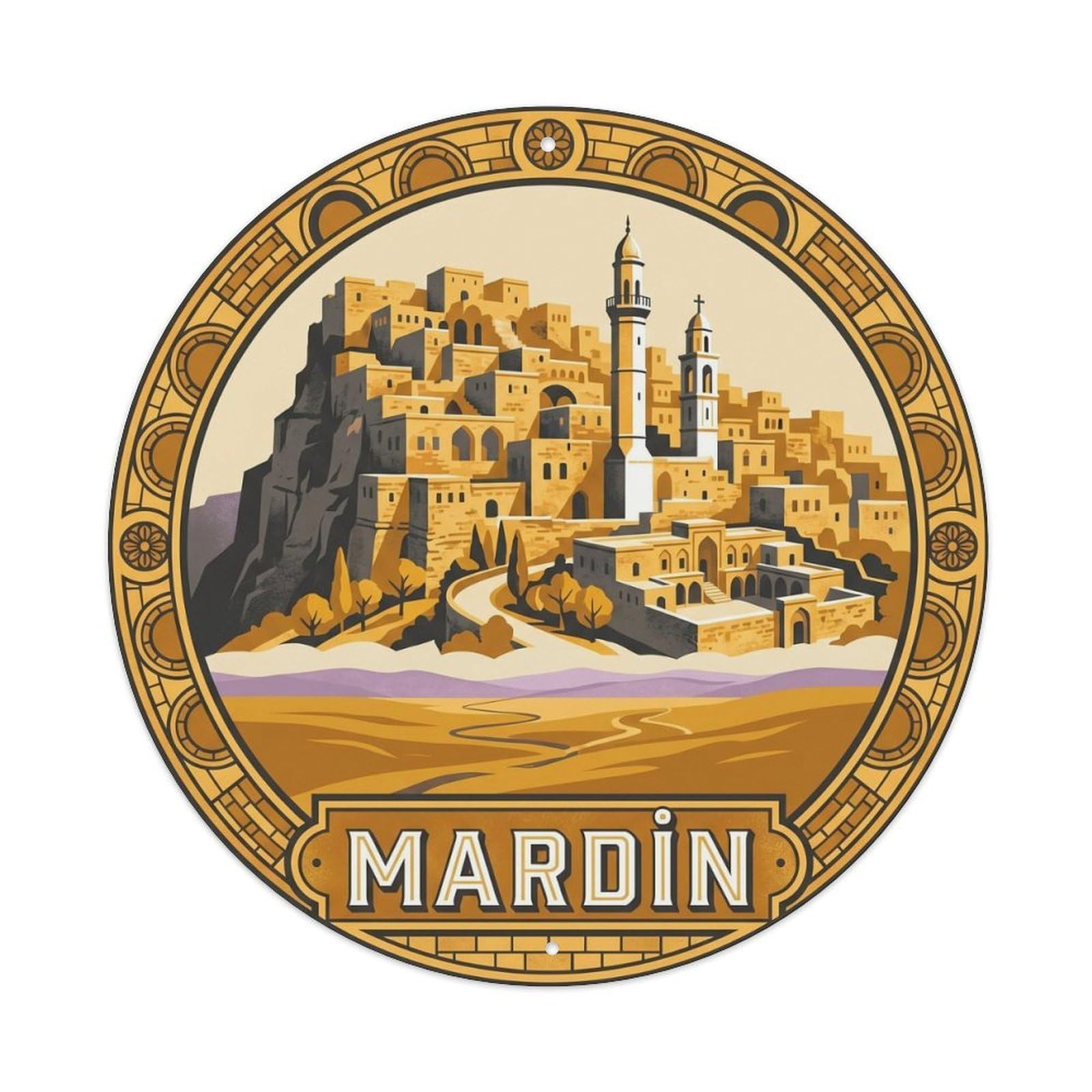 Mardin Stone City Anatolian Heritage Travel Metal Tin Sign