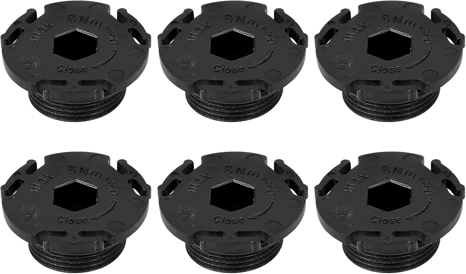 X AUTOHAUX 6pcs ABS Car Engine Oil Drain Plug Replacement 11137605018