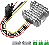 Kzreect 12V 10A 120W Step Down Converter DC 17-65V to 12V Regulator, Waterproof Voltage Reducer for Golf Carts Trucks Vehicles w/ Fuses