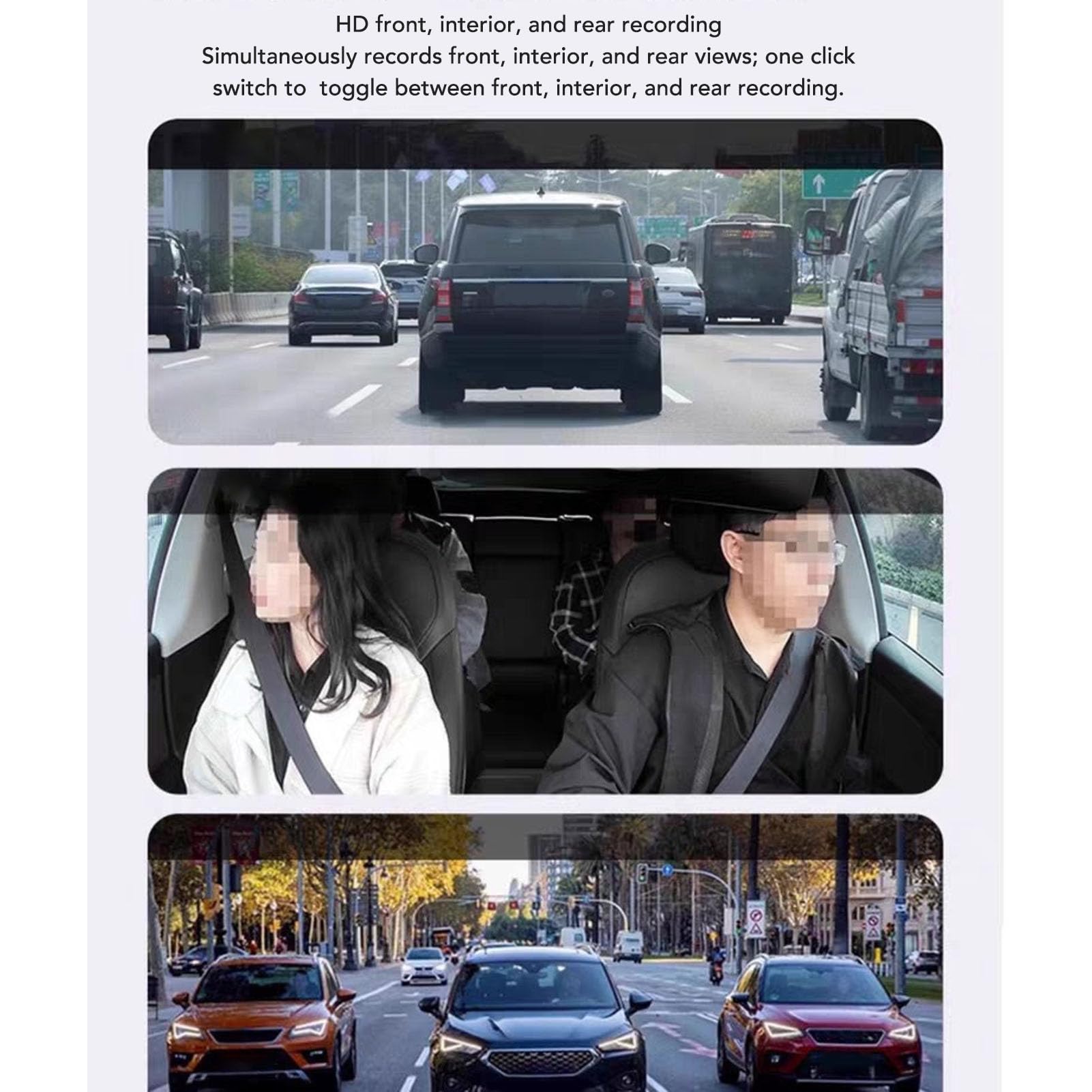 Aramox Dash Cam 3 1080P HD, Schermo 4in