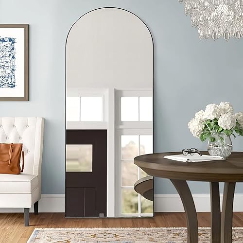 Miniatura 62 de NeuType - Espejo de cuerpo completo, espejo de pie de cuerpo completo, 64 x 21 pulgadas con soporte, espejo de pie para colgar o apoyar contra