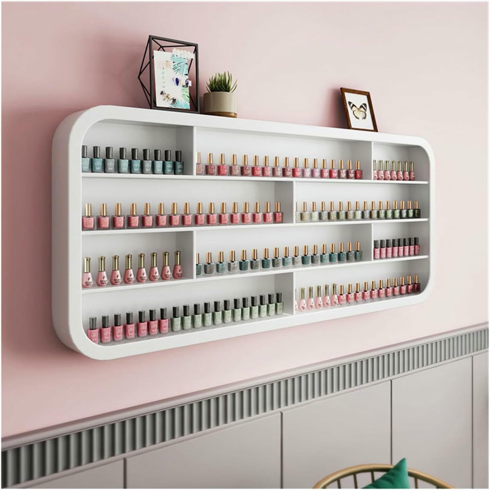 Présentoir vernis à ongles mural anti-chute pour salon et étagère