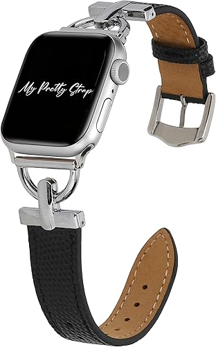 Miniatura 6 de My Pretty Strap Aphrodite - Correa compatible con Apple Watch SE Series 9, 8, 7, 6, 5, 4, 3, 2, 1, 38401.614 in o 4244451.929 in, piel auténtica de