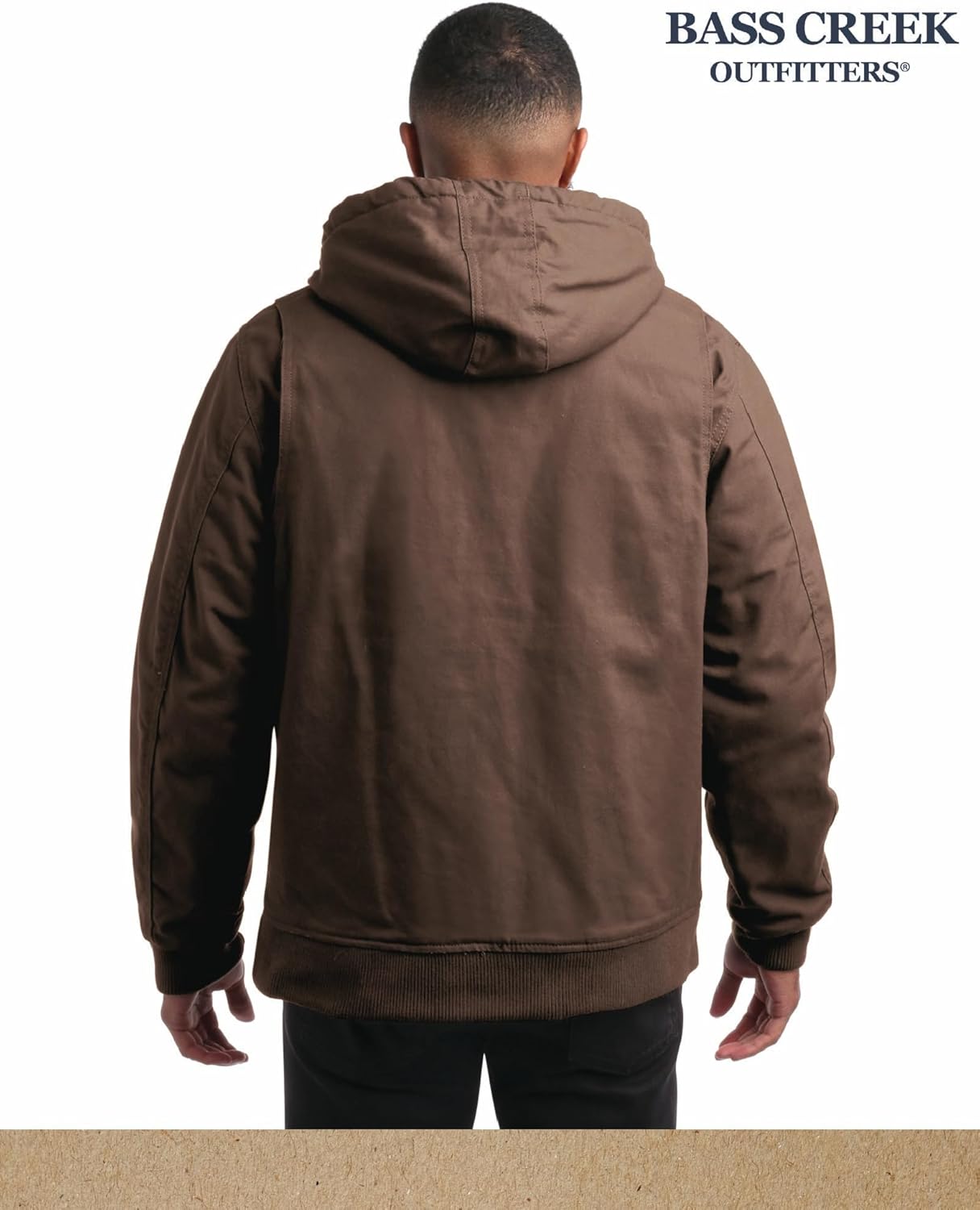 Bass Creek Outfitters Mens Canvas Jacket - Quilted Lining & Ribbed Cuff Sleeves Tricot Duck Work Jackets for Men (M-XXL) - Image 7