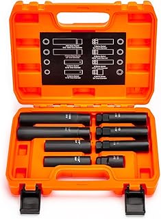 Dynofit 8Pcs Wheel Lock Removal Tool Kit, SAE Metric Locking Lug Nut Master Key Set for Easily Removing Spline and Hex Style Nuts On Aftermarket and Factory Wheels Tire