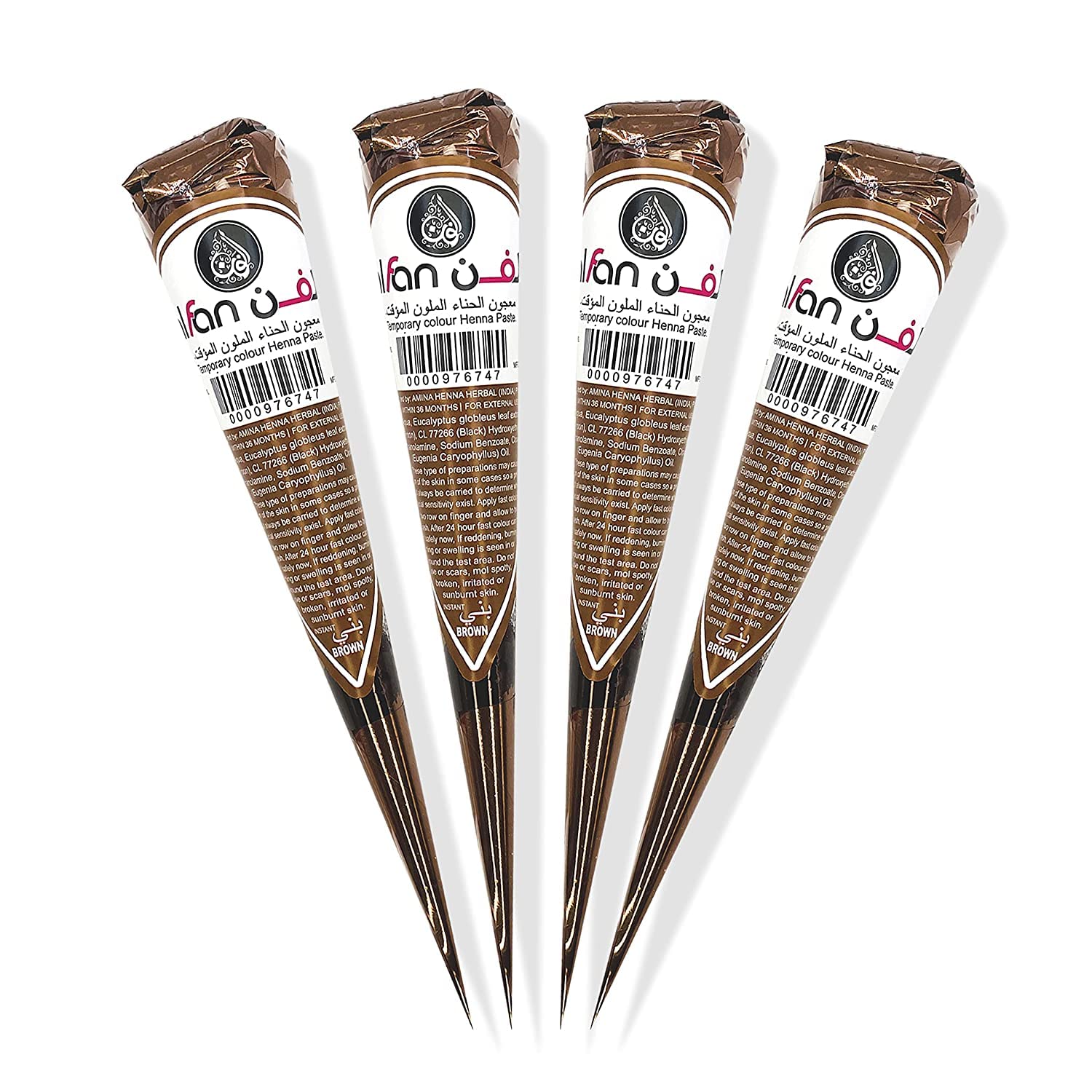 Alfan Instant Henna Paste. Colour BROWN – (4 Cone)