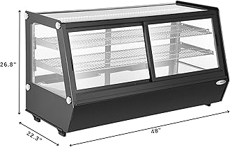 48 in. Self-Service Countertop Bakery Display Refrigerator in Black (CDC-250-BK)