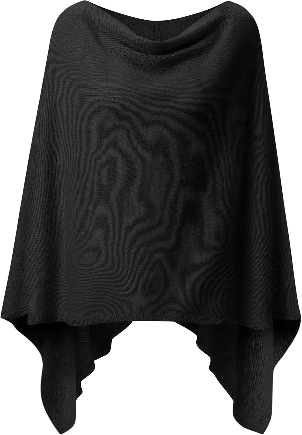 Womens Poncho Shawl Knit Sweater Ponchos Lightweight Wool Blend Wrap