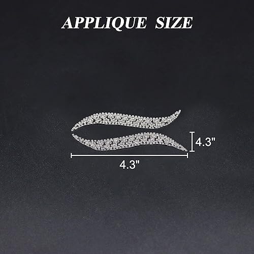 Miniatura 6 de Jerler Apliques de diamantes de imitación de cristal para coser en el cinturón, ideal para bricolaje y decoración (Aplique-20)