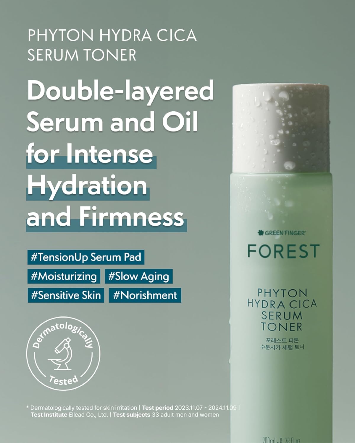 Forest Phyton Hydra CICA Serum Toner 6.76fl.oz, Moist Oil Double Layered, Long Lasting Hydration, Glowing Skin, Clean Beauty, Korean Skin Care - Image 2