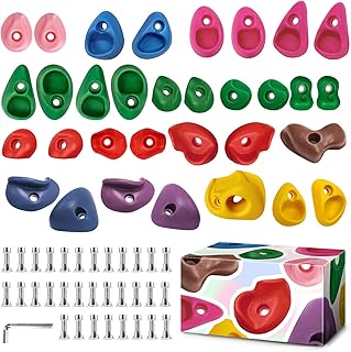 AM ANNA 32 PCS Rock Climbing Holds Multi Size for Kids