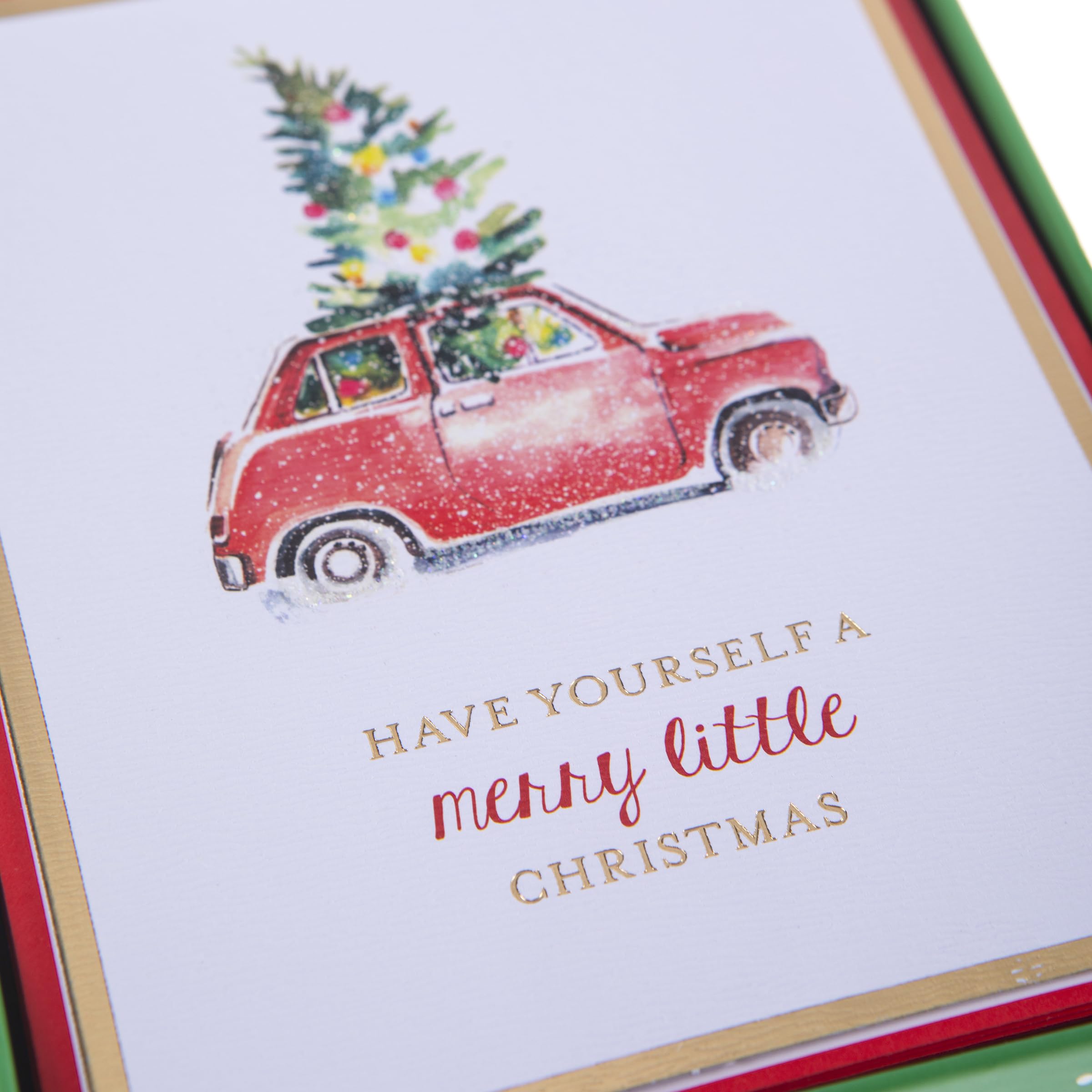 Graphique Happy Holidays Classic Carded Coat, Merry Little Car, 4.25" x 5.5" - Image 3