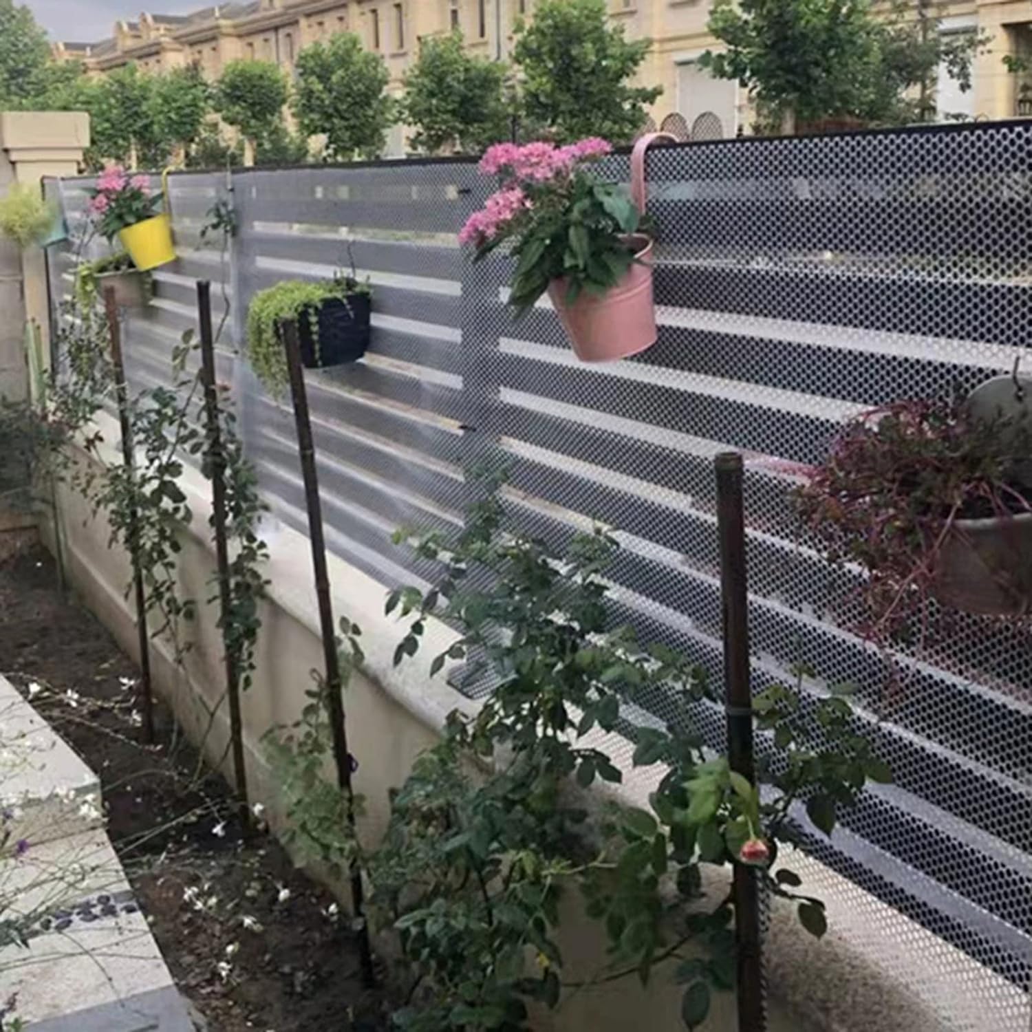 Reti per Balcone Rete for Recinzione da Giardino in plastica Rete for Piante Fiori Alberi Protezione Rete for Allevamento di pollame Personalizza ﻿(Clear-0.8cm,1.2mx10m)