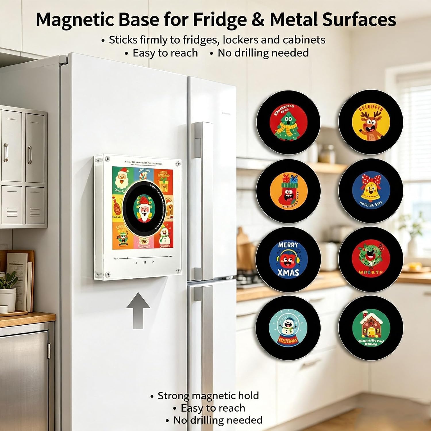 Magnet-Musikbox für den Kühlschrank | Musik-Magnete Vinyl-Plattenspieler