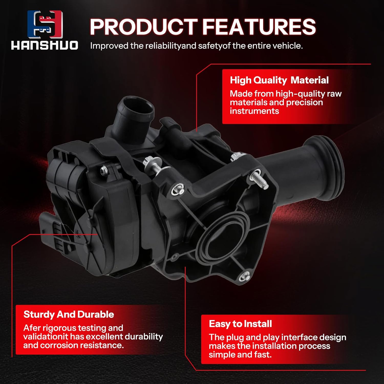 Engine Coolant Thermostat for BMW F30 F34 G30 340i 540i 530i 740i 2016-2021 Engine Housing and Thermostat Replace 11537642854