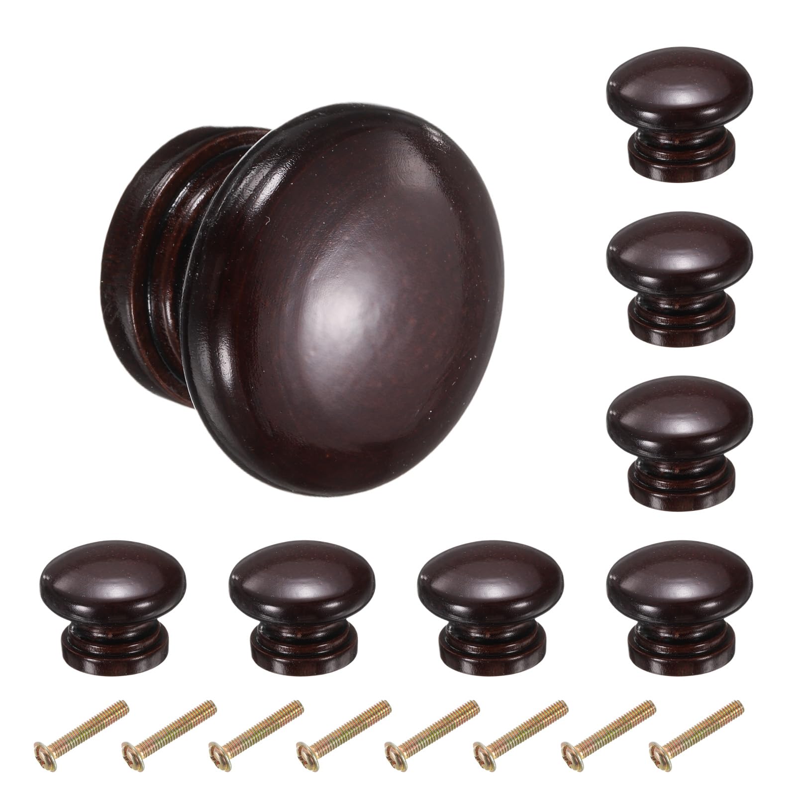 6 Pomelli Per Ante In Ceramica QUARKZMAN – Grigio, 3.3 Cm, Base In Lega Di Zinco, Con Viti, Per Cucina E Armadi