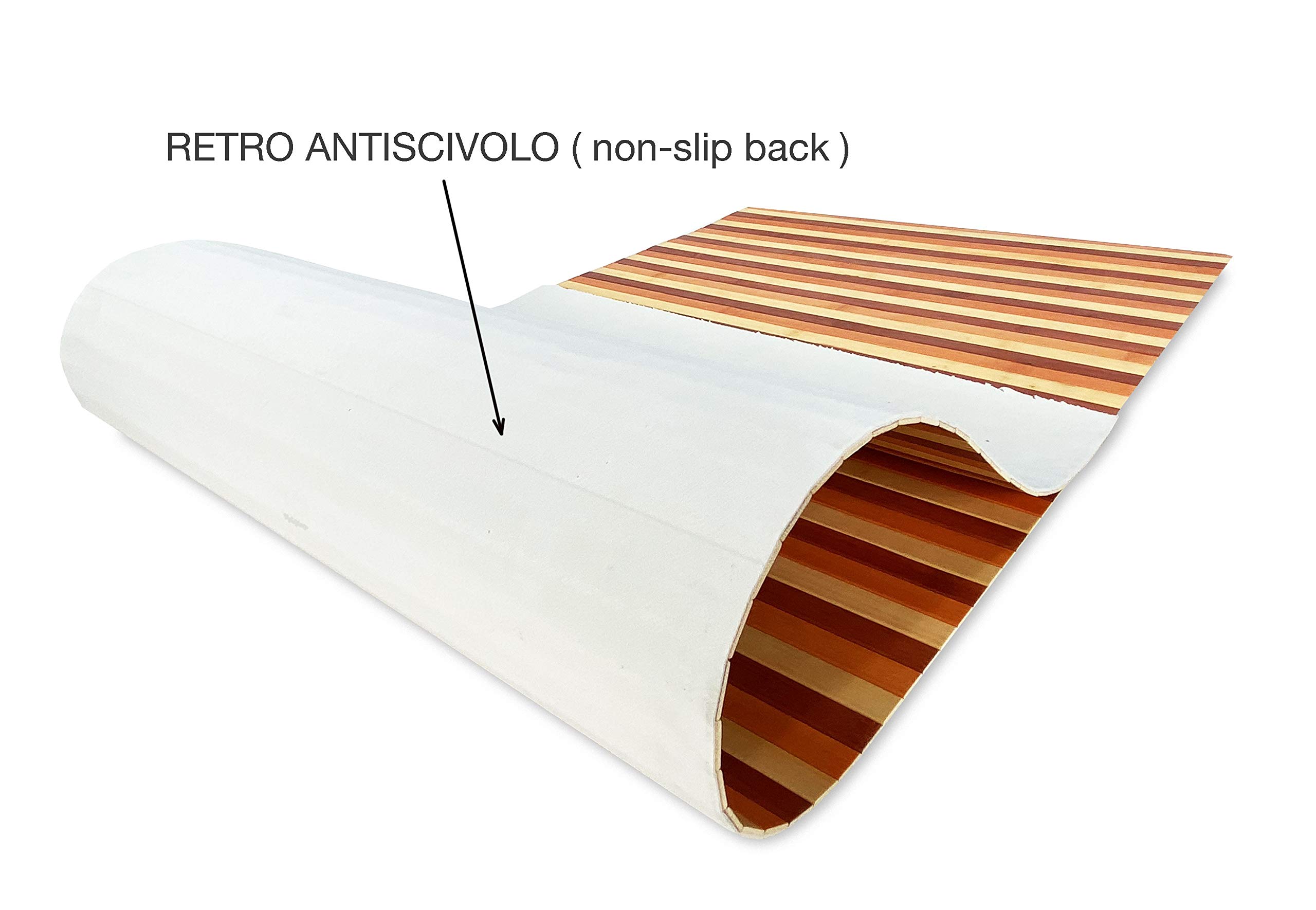 Tapis En Bois De Bambou Cuisine Salle De Bain Chambre Anti-dérapant Petit Déjeuner Napperon Rouge - 50x235 Cm | Leroy Merlin