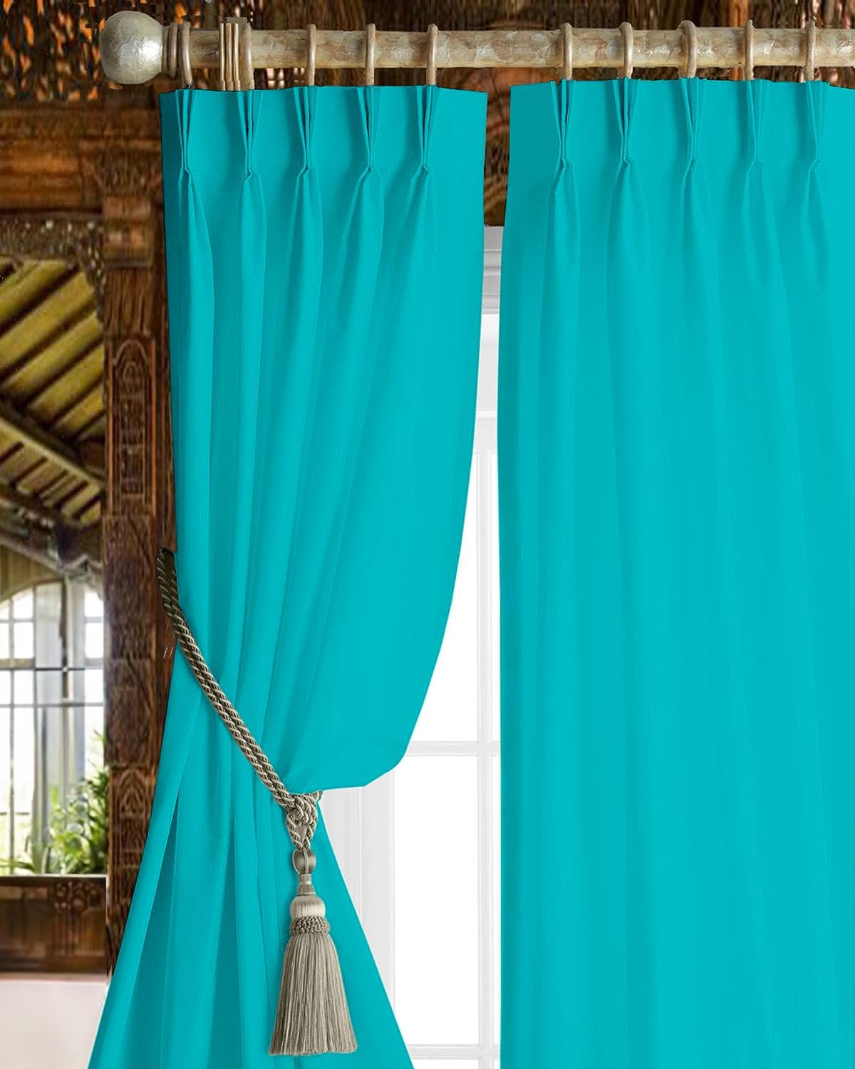See full amazon price history chart for Villey Drapes Triple Pinch Pleated Blackout Curtains Thermal Insulated Room Darkening Curtains for Bedroom/Livingroom Pack of 1 Panels, Tiebacks, Hooks(Aquamarine Blue, Custom) Villey Drapes Triple Pinch Pleated Blackout Curtains Thermal Insulated Room Darkening Curtains for Bedroom/Livingroom Pack of 1 Panels, Tiebacks, Hooks(Aquamarine Blue, Custom) (B0BT4RFBTJ) Amazon Price History, Amazon Price Tracker
