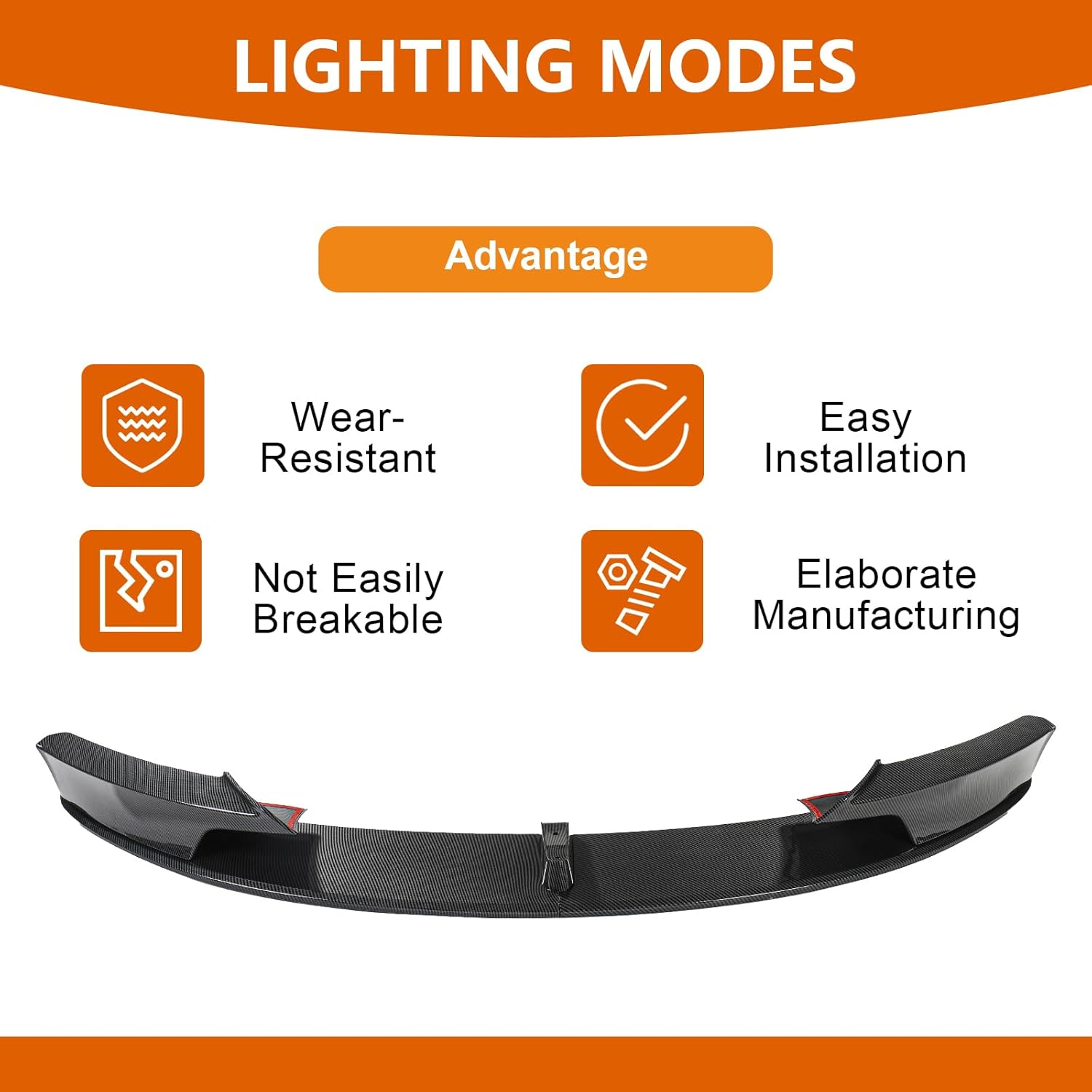 Front Lip for BMW 3 Series F30 F35 2013-2018 Front Bumper Lip Spoiler Splitter Carbon Fiber Printing