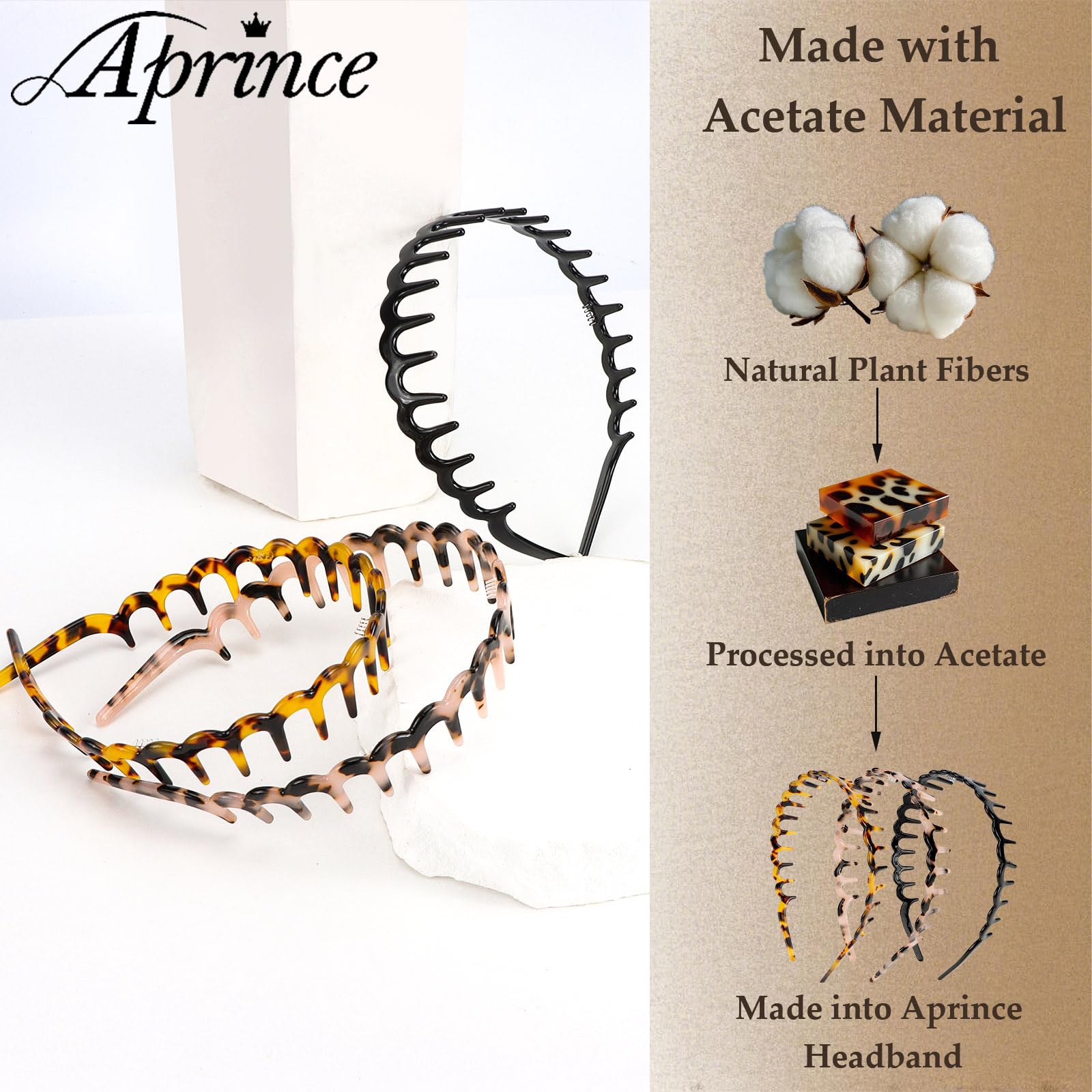 Amazon.com : Aprince Zig Zag Headbands for Women 3Pcs, Non 